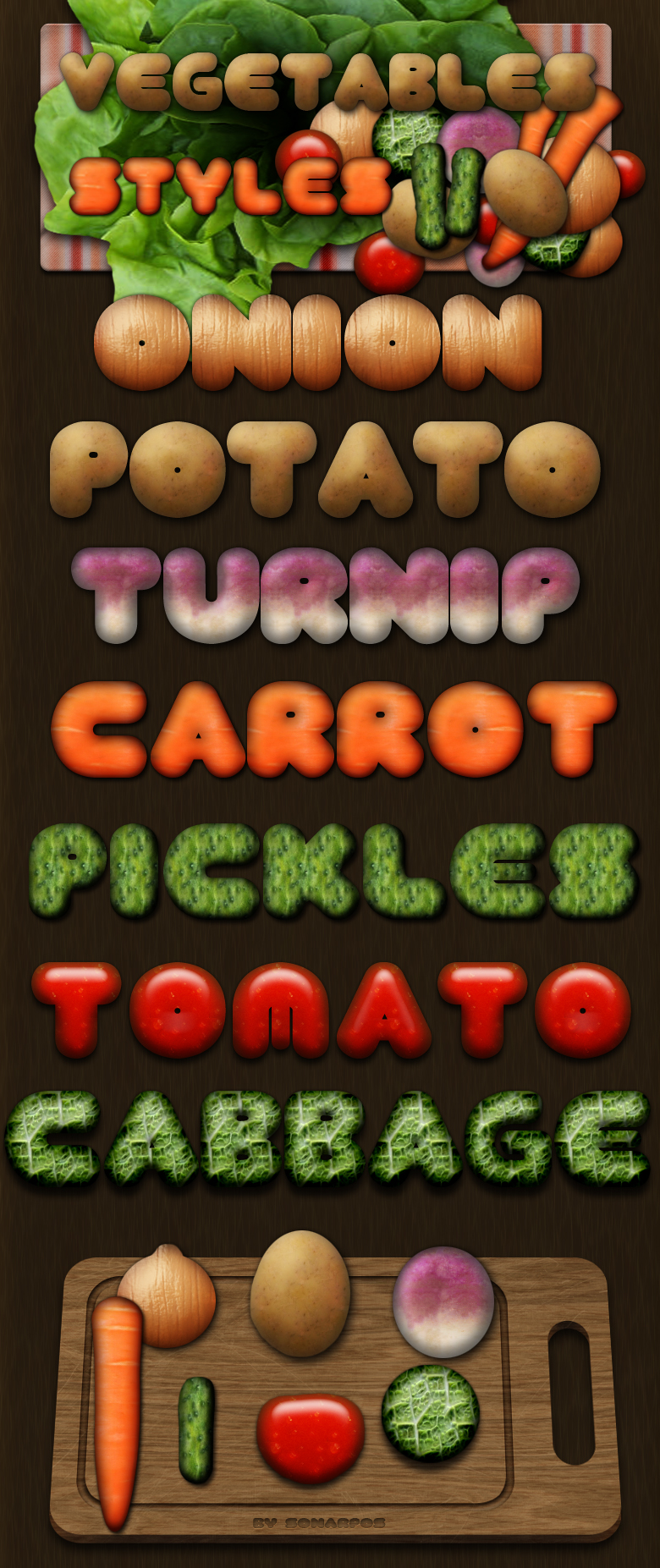 Vegetables styles
