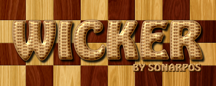 Wicker Style Fun Free Photoshop Text Effect