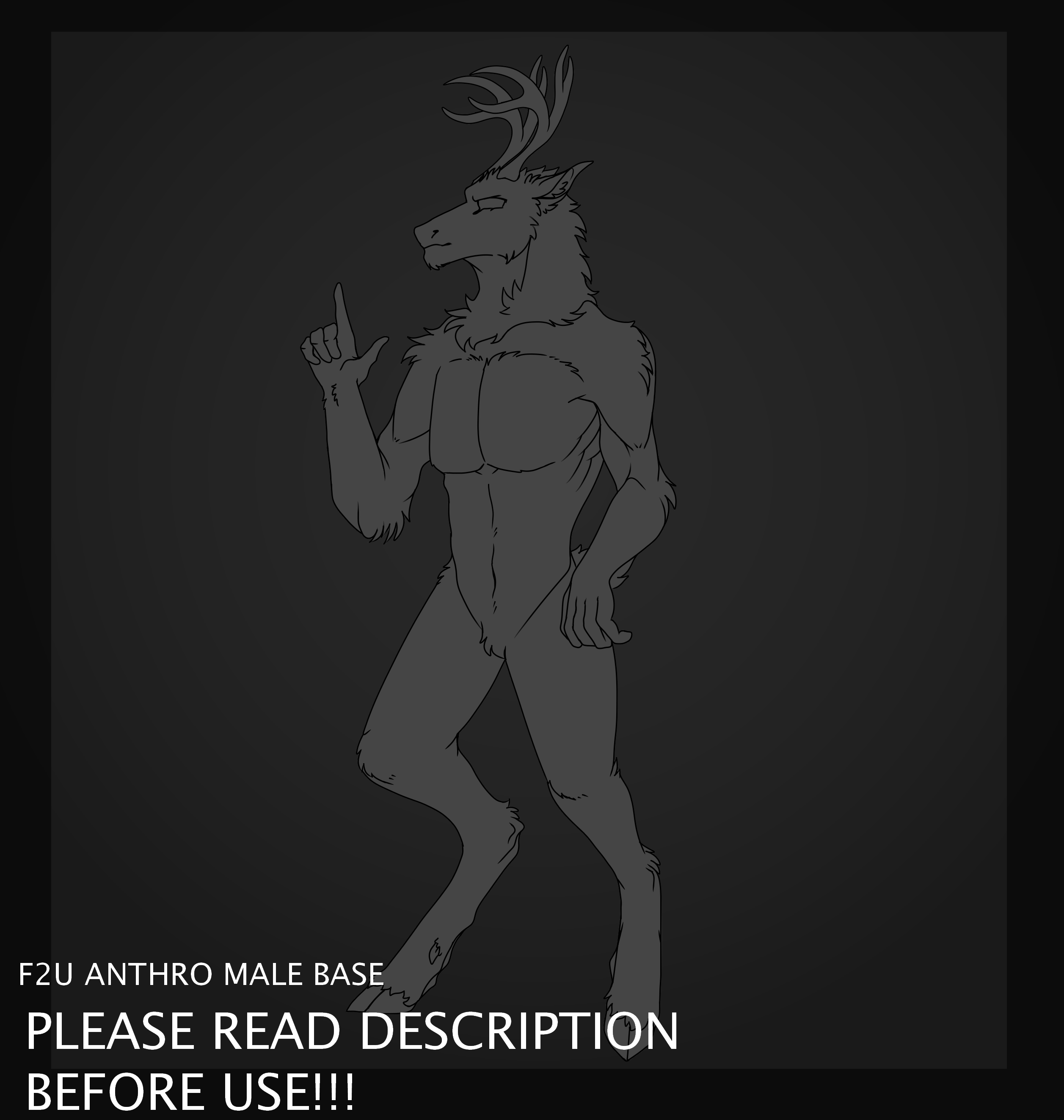 Anthro Deer (Male) | F2U Base by YU09l on DeviantArt