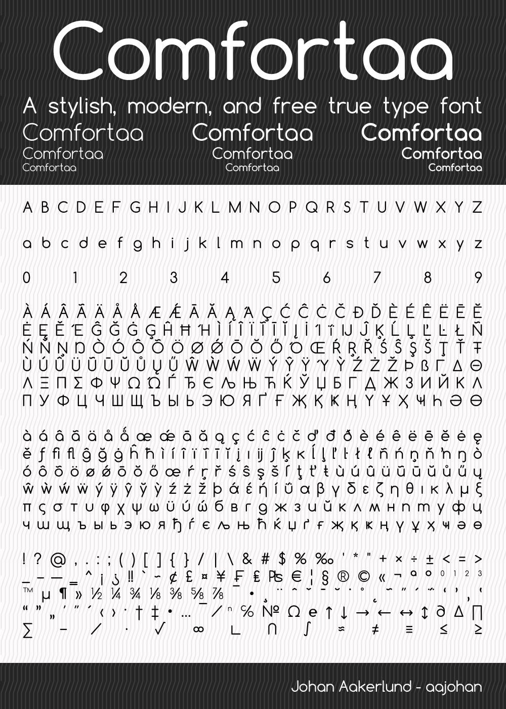 Comfortaa - font by aajohan