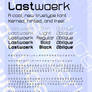 Lastwaerk - font