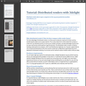 Tutorial: Distributed Rendering with DAZ, 3Delight
