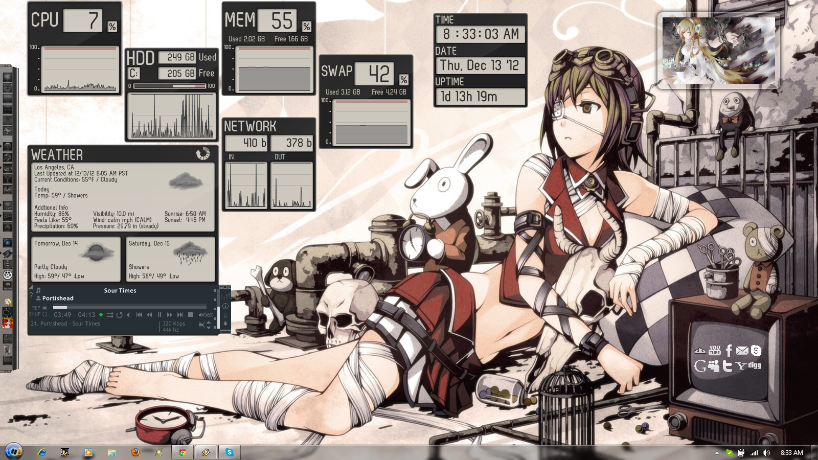 Gumi Megpoid Rainmeter Desktop