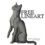 Free Feline Lineart + Shading #1