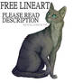 FREE Feline Lineart + Shading #2