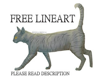 FREE Feline Lineart + Shading #3