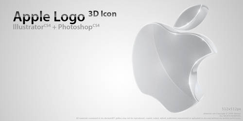 Apple Logo 3D Icon