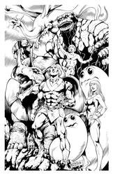 The Herculoids pinup (ink)