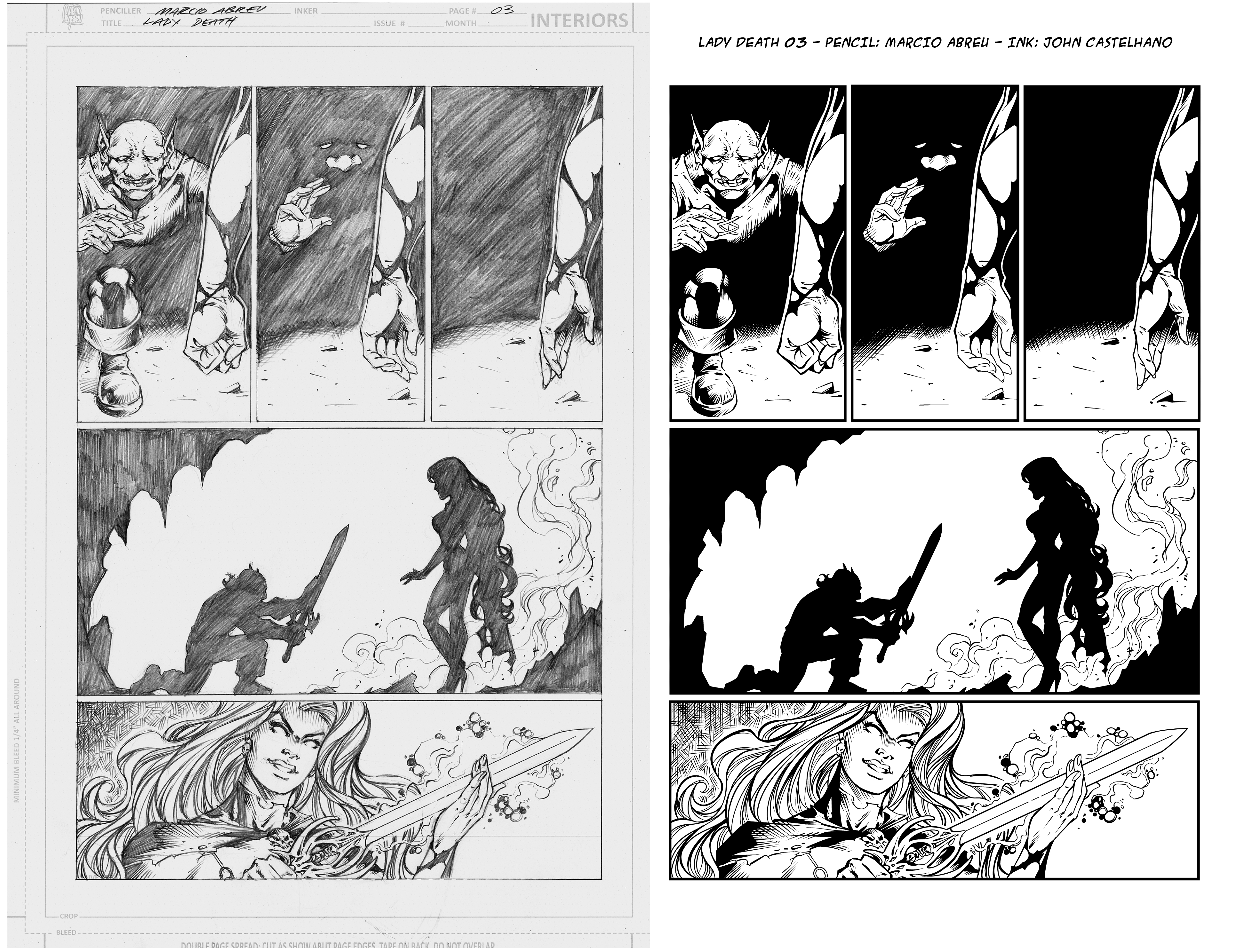 Lady Death_03 (ink) by johncastelhano on DeviantArt