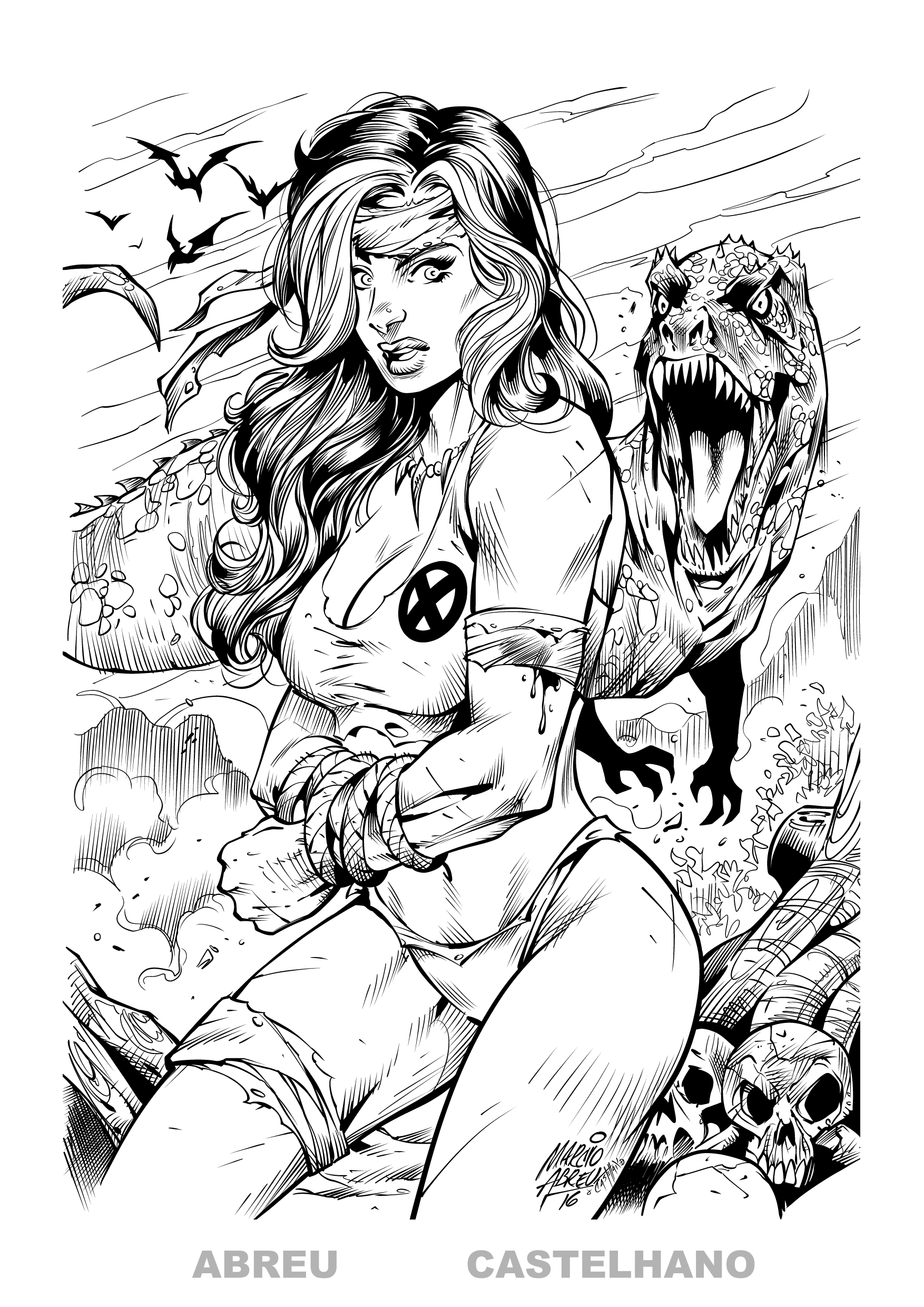 Rogue Savage Land (ink) by johncastelhano on DeviantArt