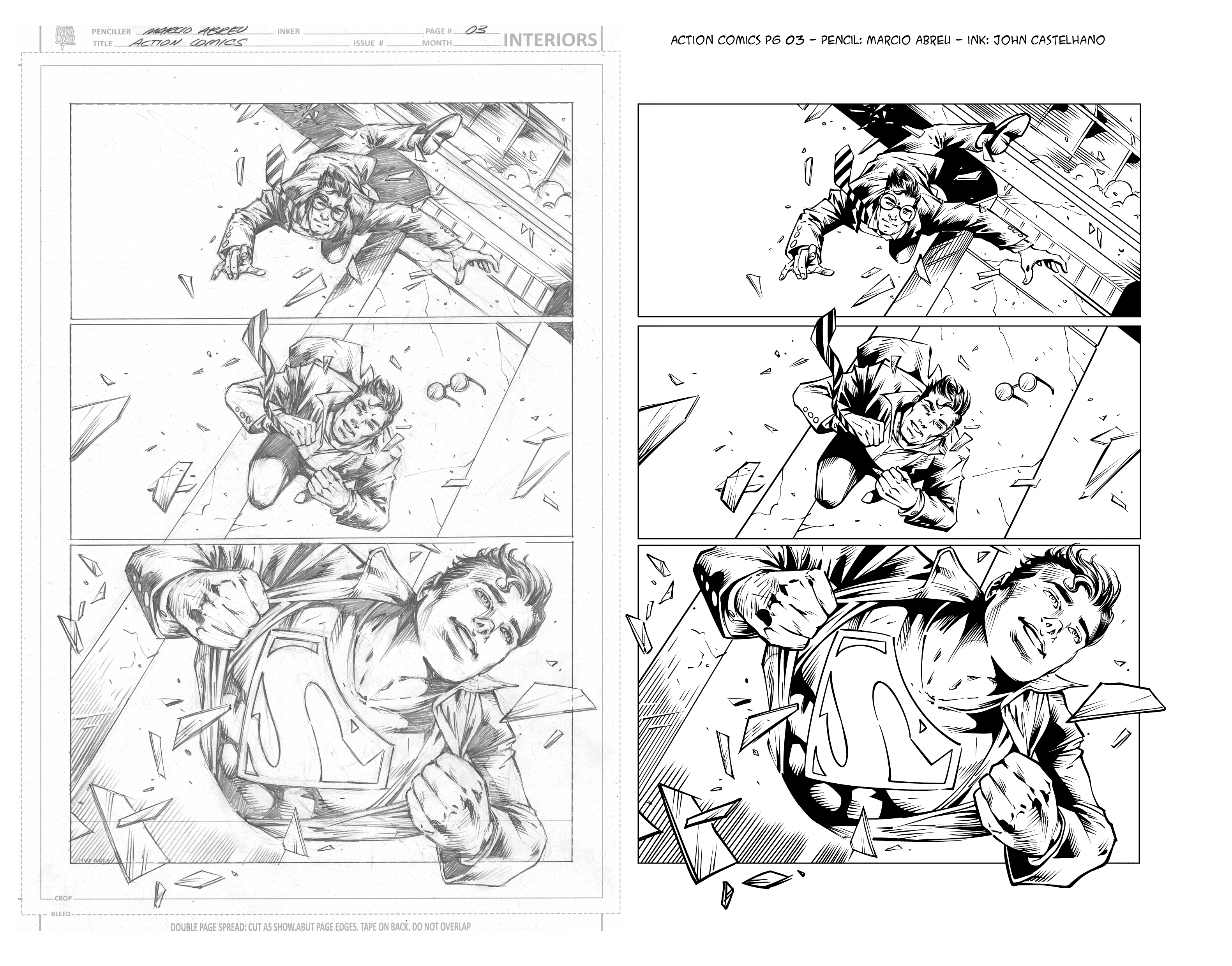 Samples - Action Comics pg 03 (ink) by johncastelhano on DeviantArt