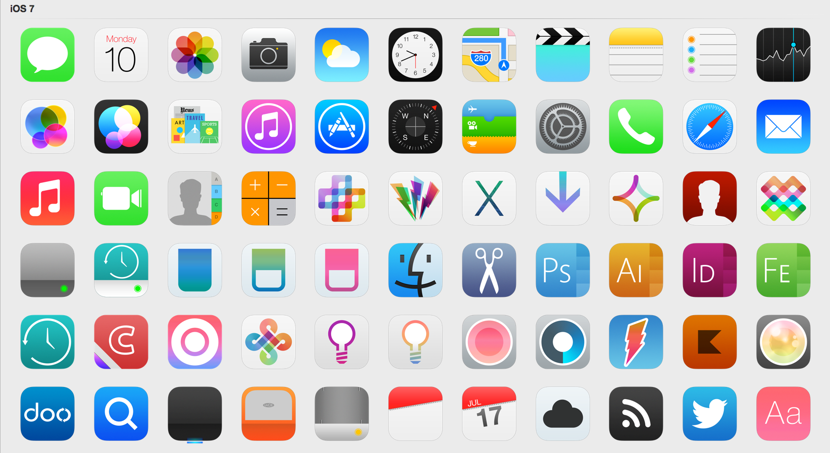 iOS 7 Icons (Updated)