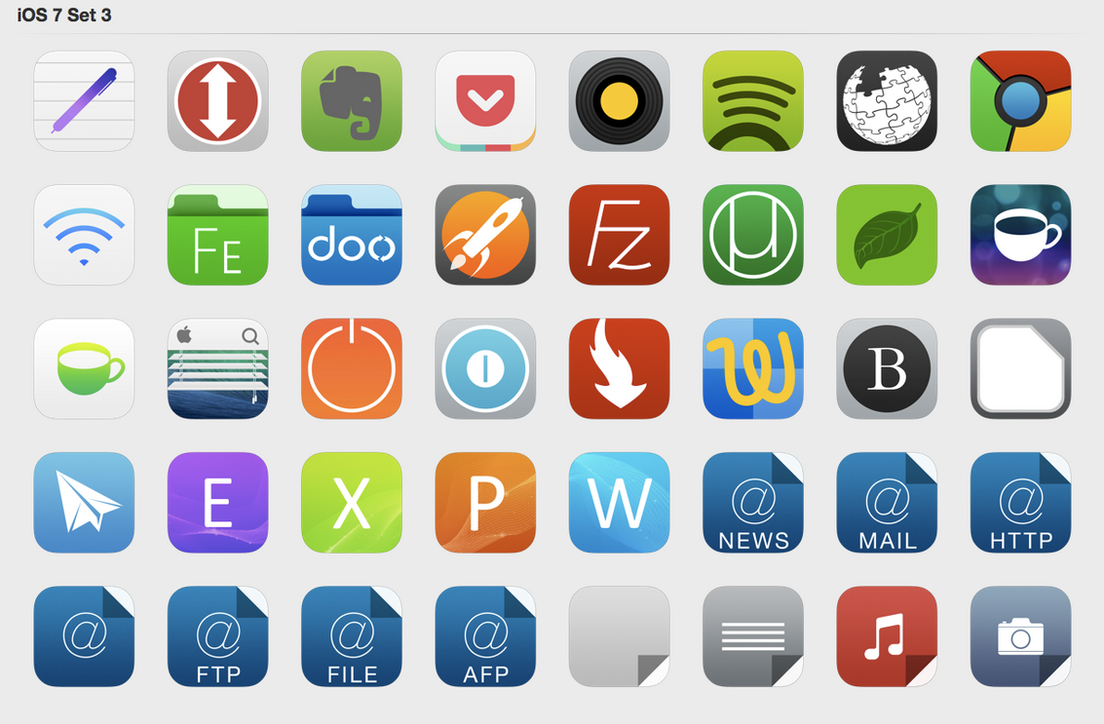 iOS 7 Set 3 by iynque
