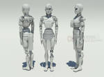 Female Cyborg - stock 3D model by cgrats