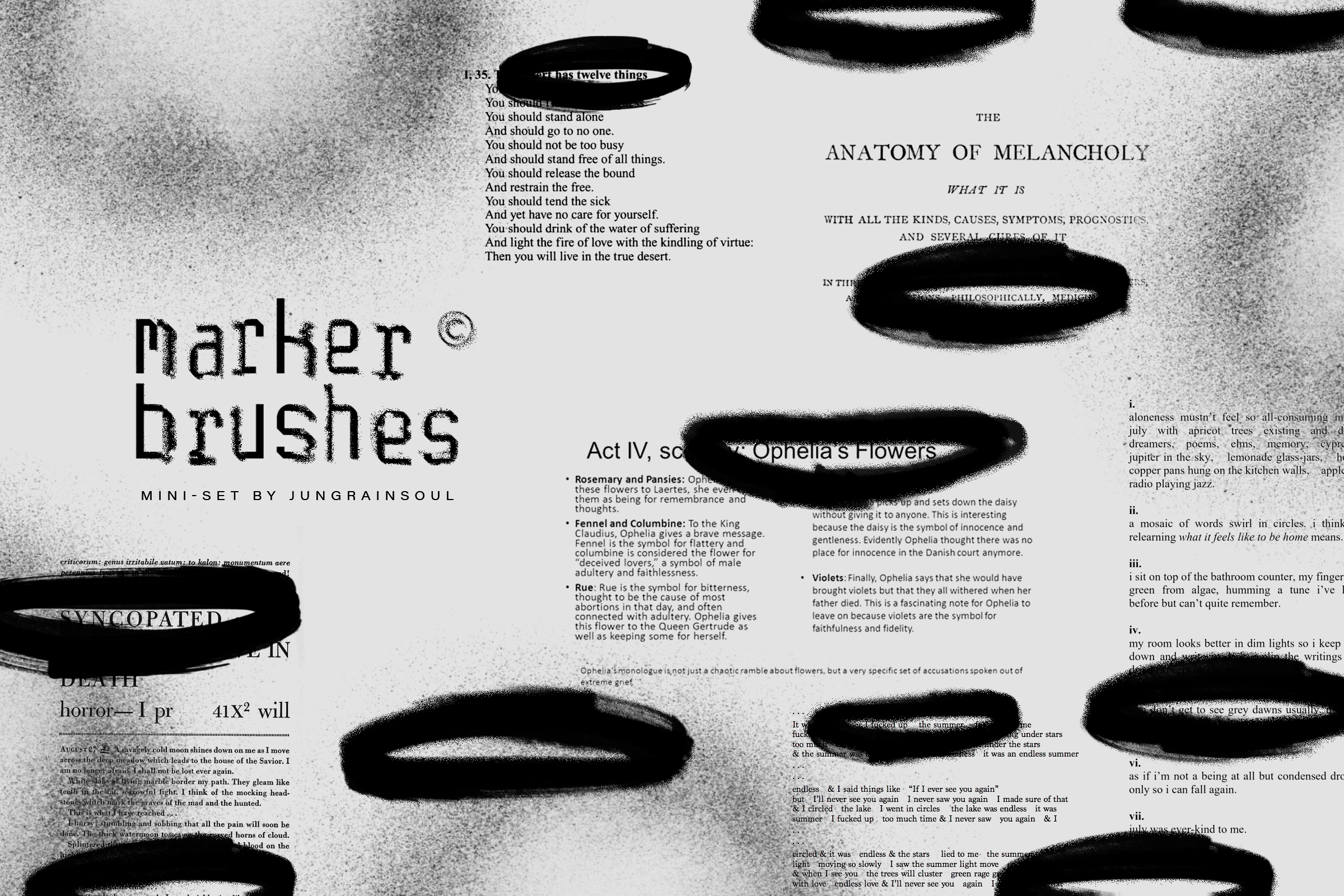 002 : marker mini-set | brushes *