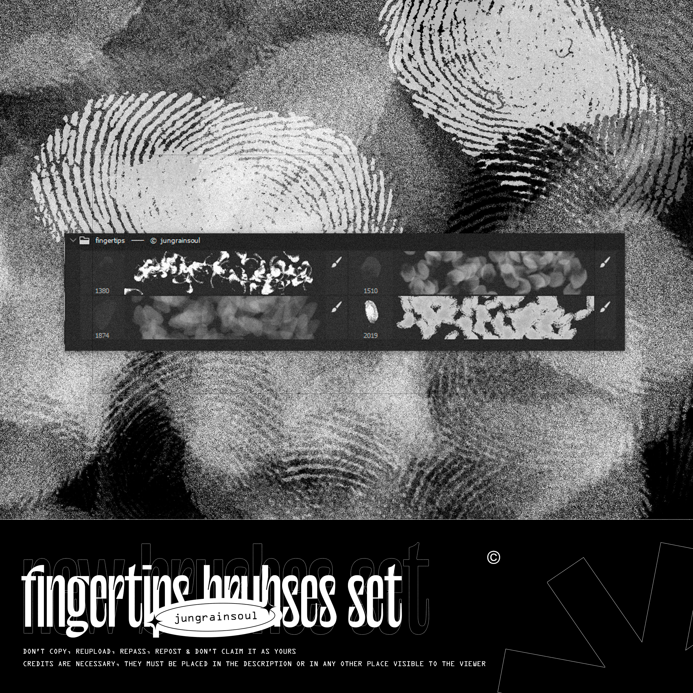 006 : fingertips set | brushes * by jungrainsoul on DeviantArt
