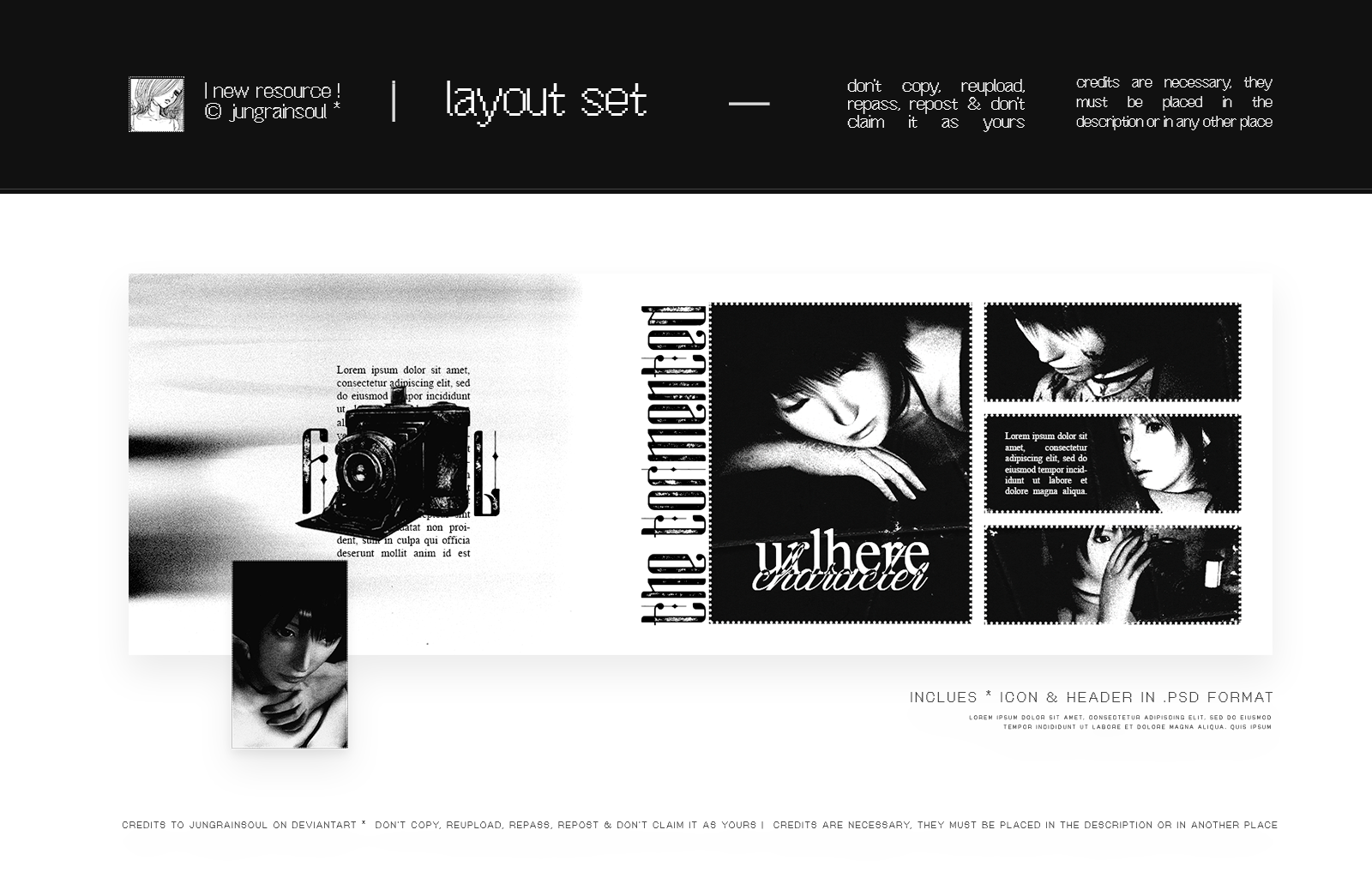 135 : layout set | templates pack * by jungrainsoul on DeviantArt