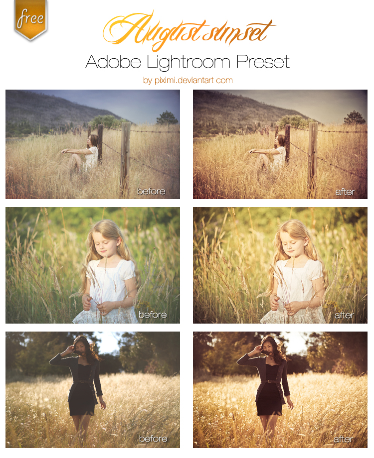 August Sunset Lightroom Preset