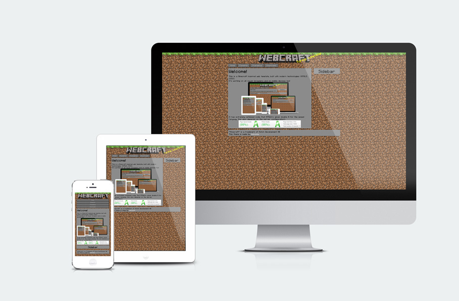 Webcraft - A Minecraft inspired web template