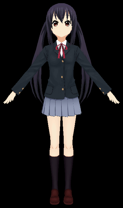 Nakano Azusa - FBX 3D Model by AzureBerylBlue on DeviantArt