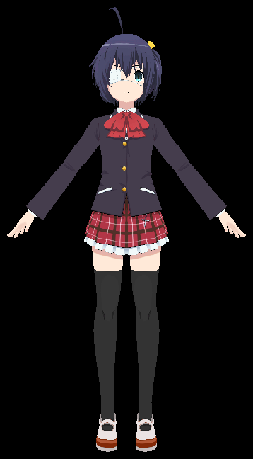 Takanashi Rikka - FBX 3D Model by AzureBerylBlue on DeviantArt