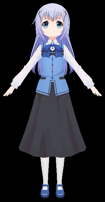Kafuu Chino - FBX 3D Model by AzureBerylBlue on DeviantArt