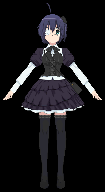 Takanashi Rikka (Costume) - FBX 3D Model by AzureBerylBlue on DeviantArt