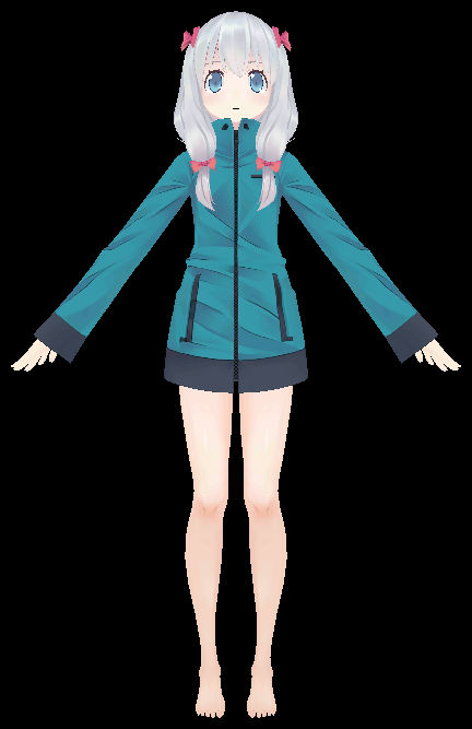 Izumi Sagiri - FBX 3D Model by AzureBerylBlue on DeviantArt