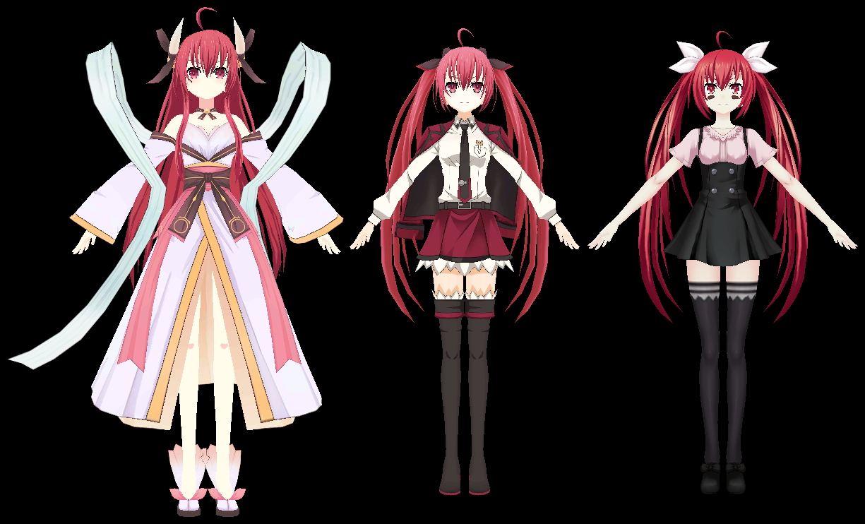 Itsuka Kotori - FBX 3D Model by AzureBerylBlue on DeviantArt