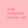 Pink Downwards Cursors