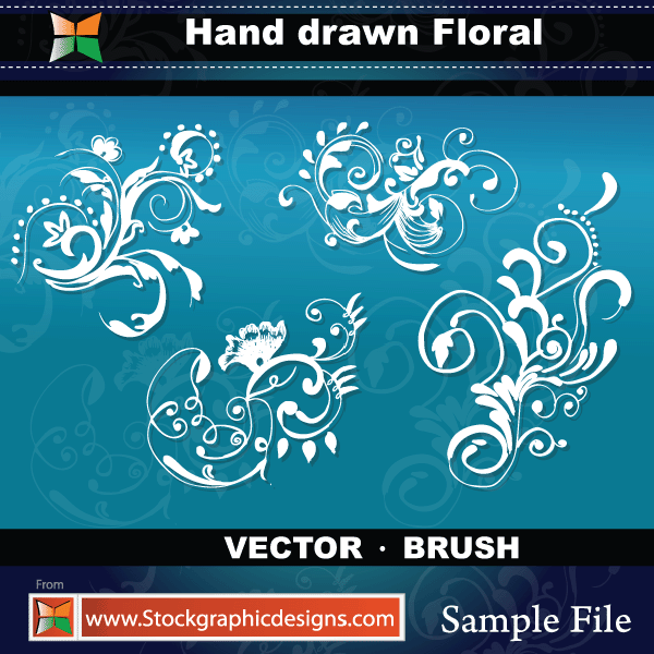 Hand Drawn Floral-Brush