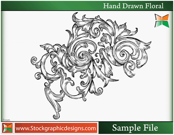 Set-3 Hand Drawn Floral Brush