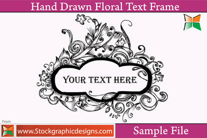 Hand Drawn Floral Text Frame