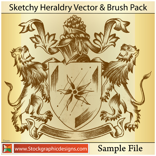 Sketchy Heraldry Vector