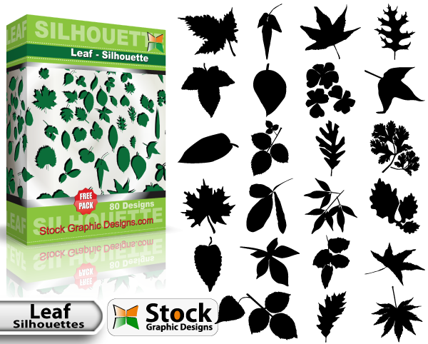 Free Leaf Silhouettes Brush Pack