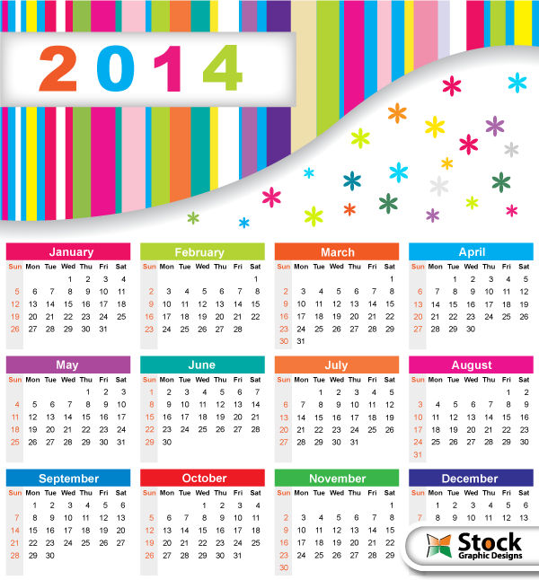 Winter, Calendar 2019. Calendrier pour Photoshop.