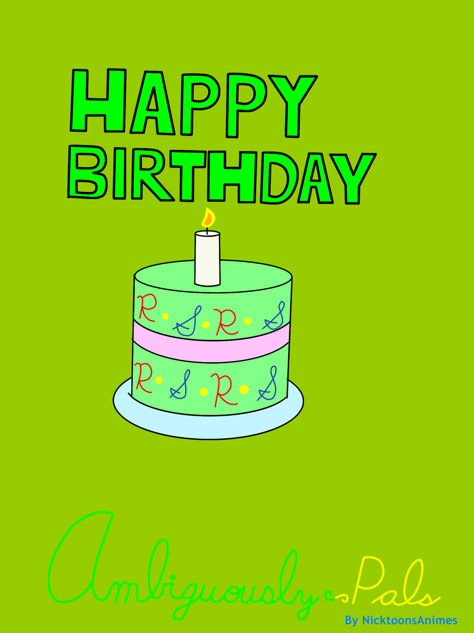 Happy Birthday Ambiguously-Pals Card