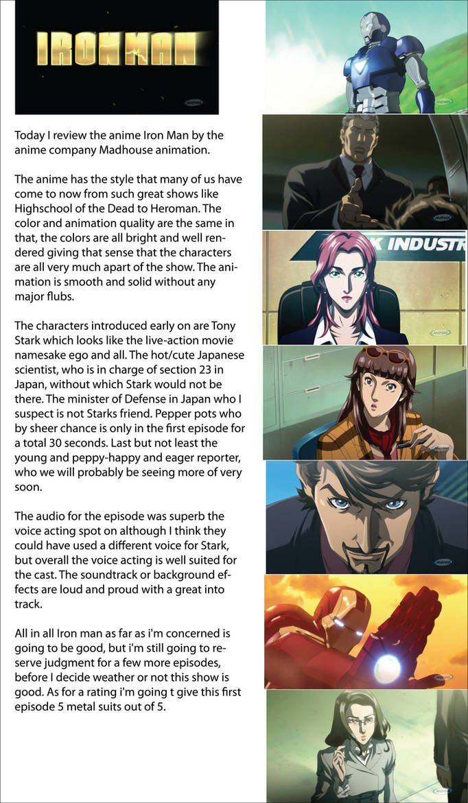 Wallpaper Iron Man Anime Review By Thevodkaboy On Deviantart Free