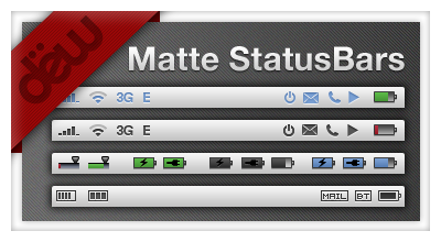 MatteStatusBars for iPhone by dew825