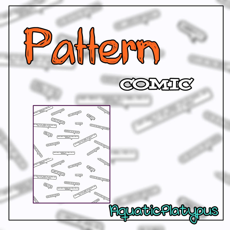 Pattern Comic by AquaticPlatypus on DeviantArt