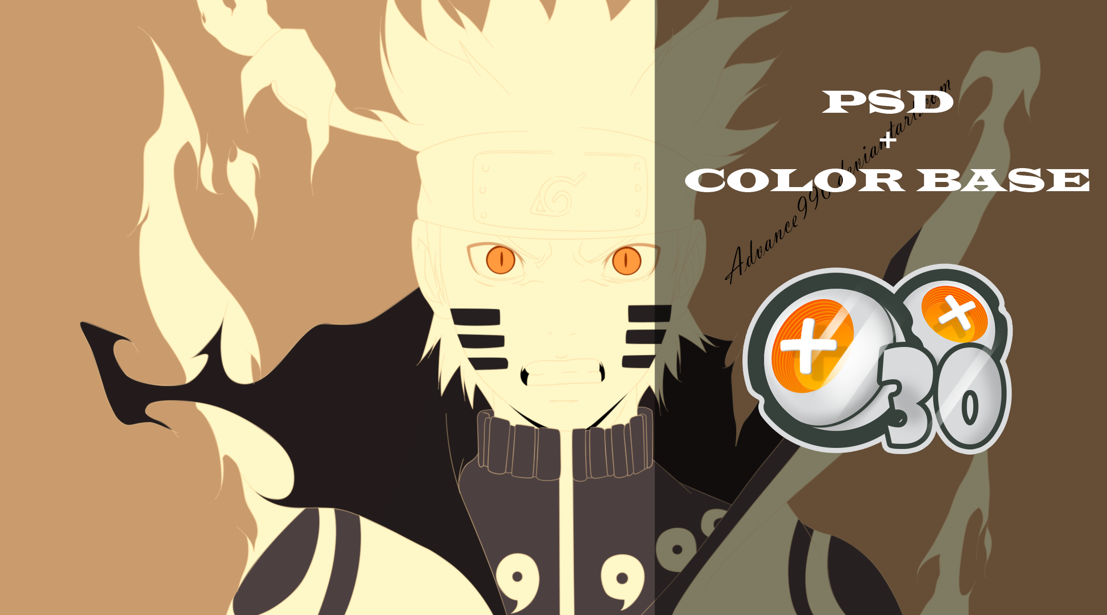 Kyuubi Mode Naruto [PSD+COLOR BASE] by Advance996 on DeviantArt