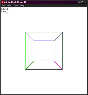 3D Flash Cube Rotation