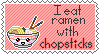 Ramen with Chopsticks - Stamp by Natsu714