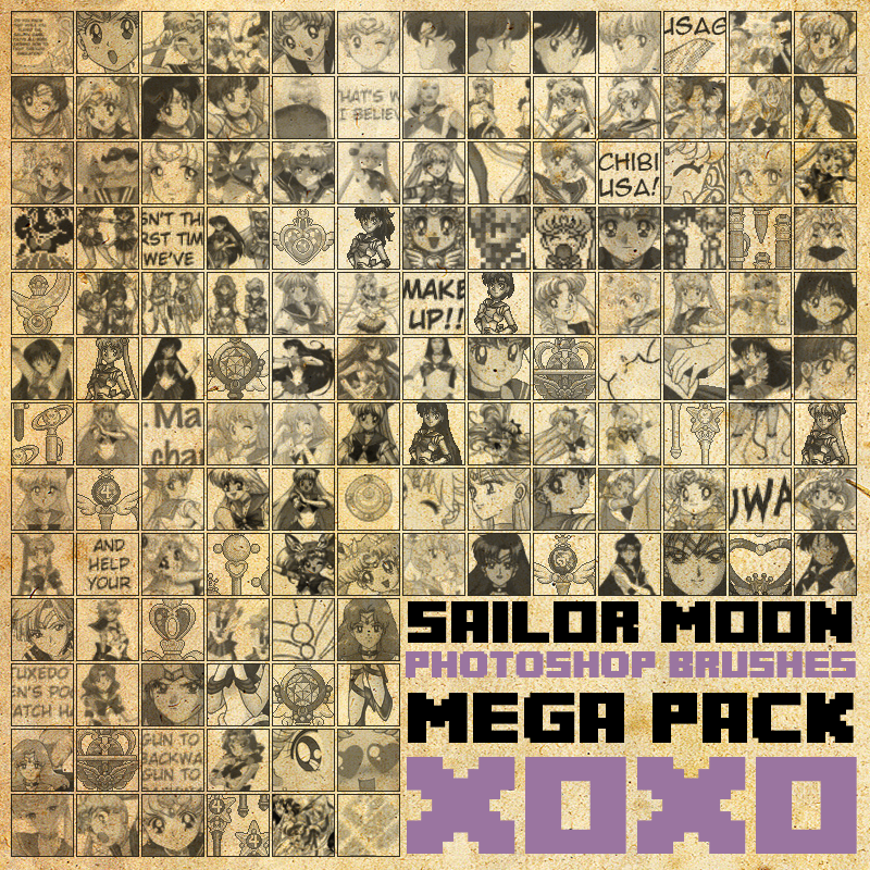 Sailor Moon Mega Brush Pack [2013] by wiredusagi on DeviantArt