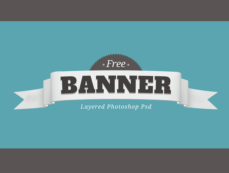 Free Layered PSD Banner-Badge