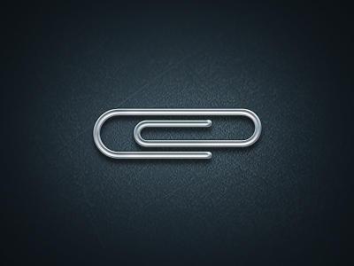 Free metallic PaperClip in one Layer Style, psd