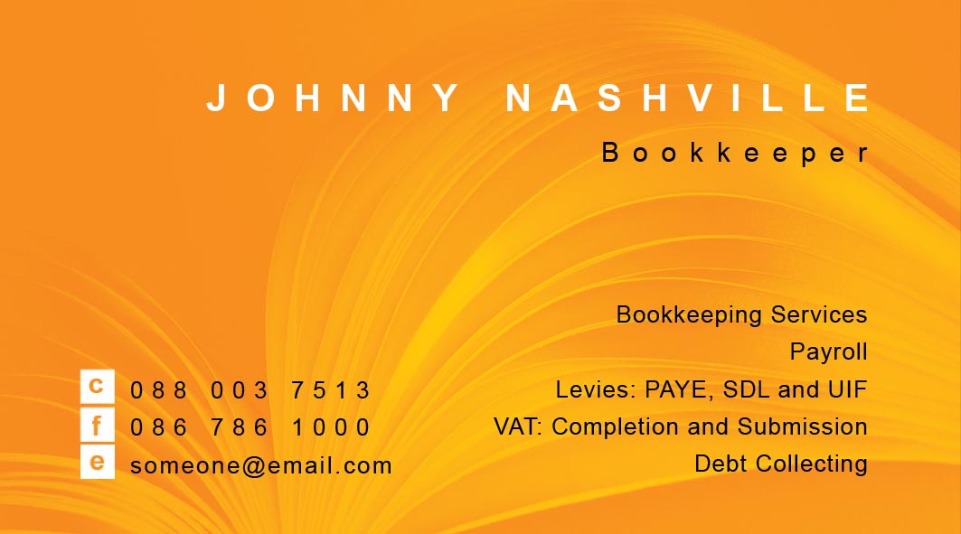 Org Bookkeeper Business Card