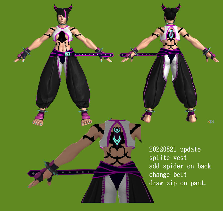 Street Fighter Juri NewType SF6 V2 [DL] XPS by sihsengiu on DeviantArt