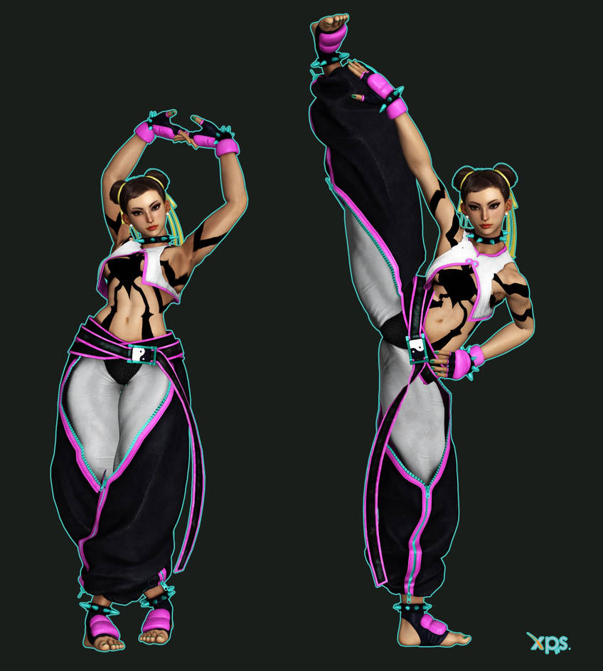 Chun-Li as SF6 Juri Han [DL] XPS by sihsengiu on DeviantArt