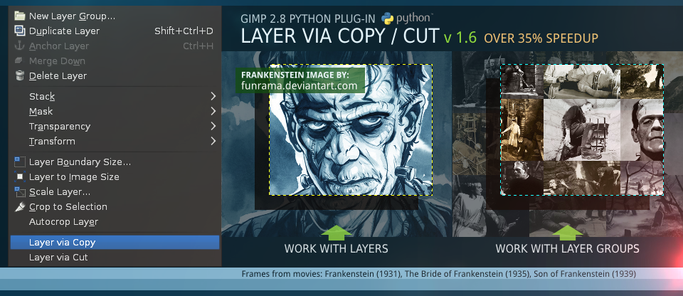 Layer via Copy/Cut